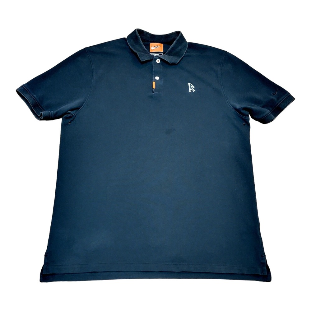 Nike Tiger Woods TW Fist Pump Golf Polo Black Mens Size Medium RARE